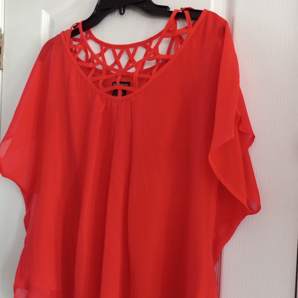 New Directions XL Orange Blouse